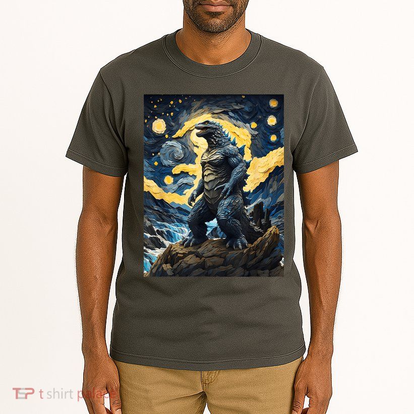 Japanese Monster Kaiju In Van Gogh Starry Night Tall T-Shirt