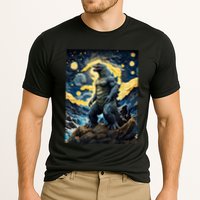Japanese Monster Kaiju In Van Gogh Starry Night Cooling Performance Crew T-Shirt