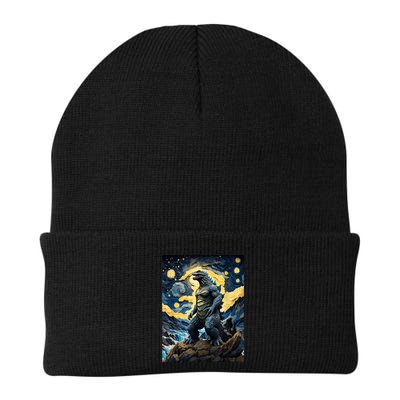 Japanese Monster Kaiju In Van Gogh Starry Night Beanie