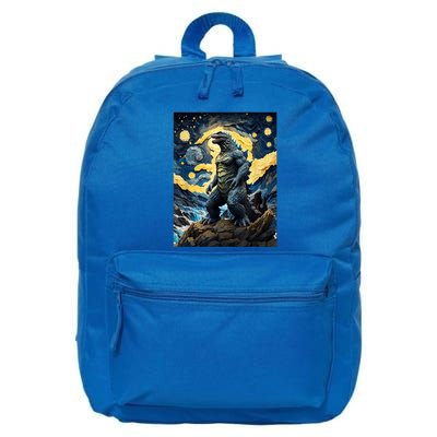 Japanese Monster Kaiju In Van Gogh Starry Night 16 in Basic Backpack