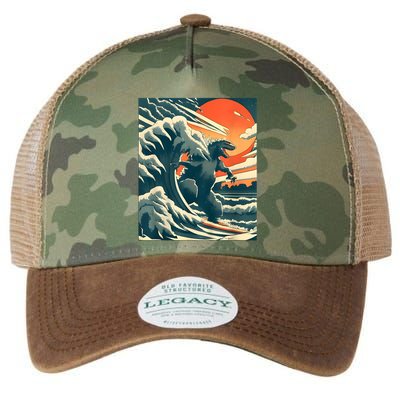 Japanese Monster Kaiju Funny Art Legacy Tie Dye Trucker Hat