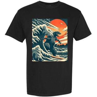 Japanese Monster Kaiju Funny Art Garment-Dyed Heavyweight T-Shirt