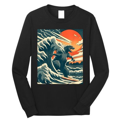 Japanese Monster Kaiju Funny Art Long Sleeve Shirt