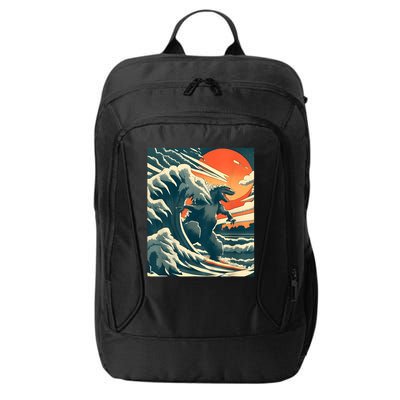 Japanese Monster Kaiju Funny Art City Backpack
