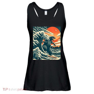 Japanese Monster Kaiju Funny Art Ladies Essential Flowy Tank