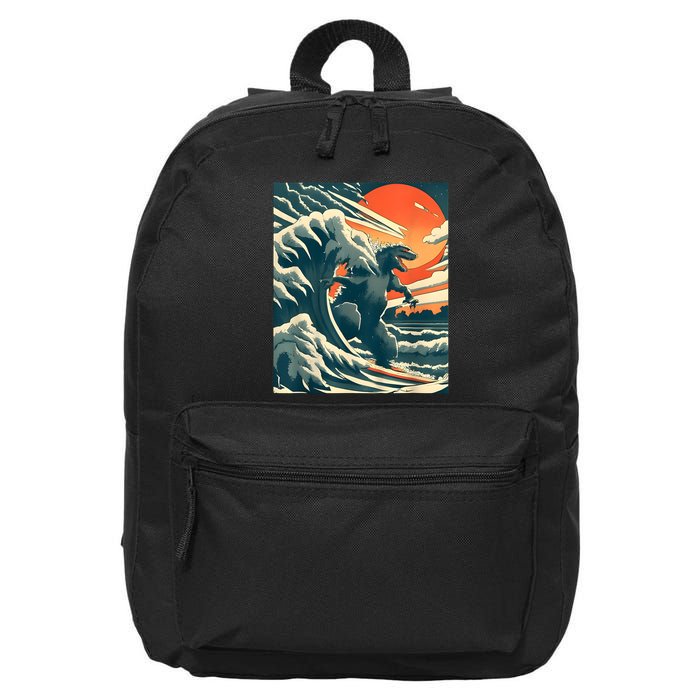 Japanese Monster Kaiju Funny Art 16 in Basic Backpack