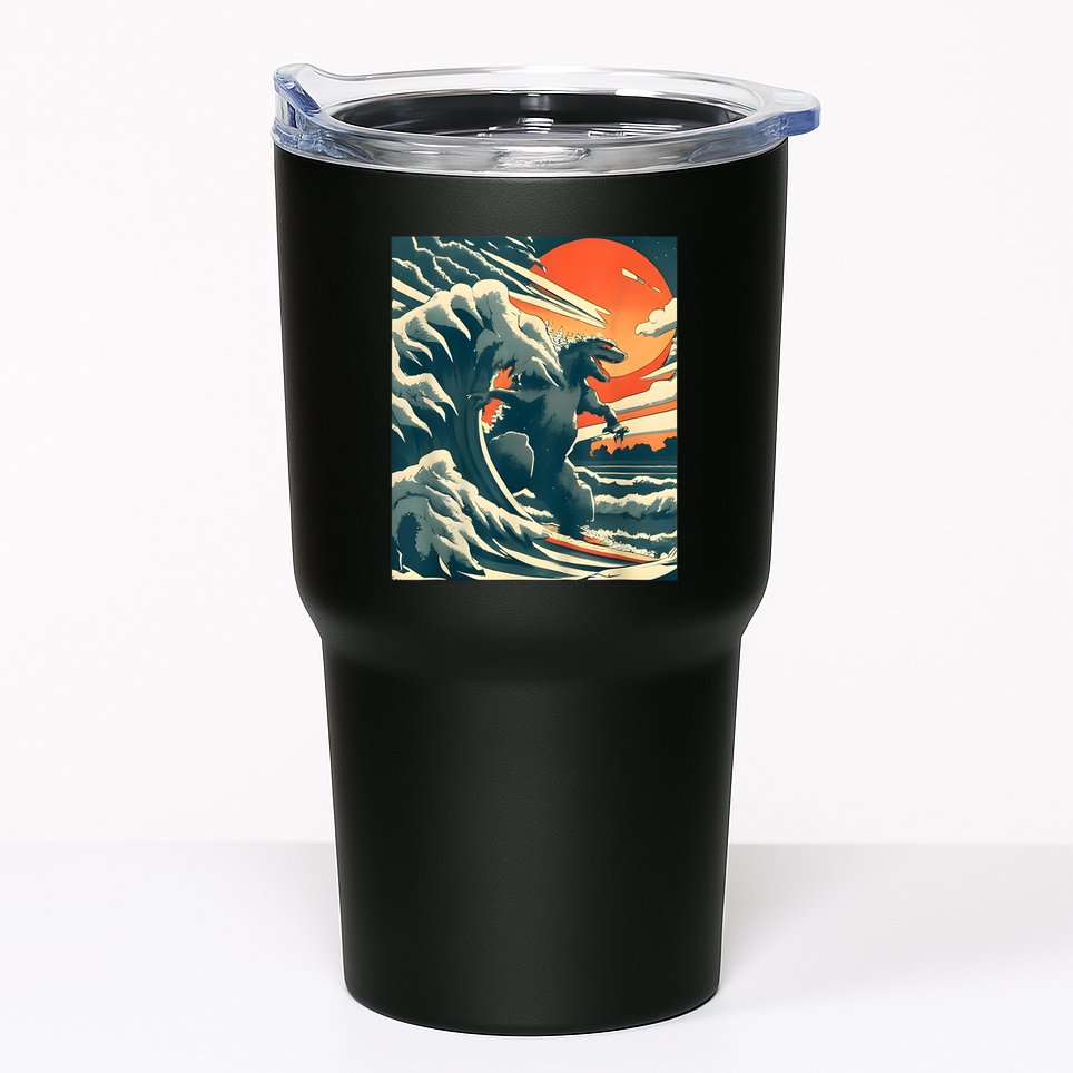 Japanese Monster Kaiju Funny Art Tumbler