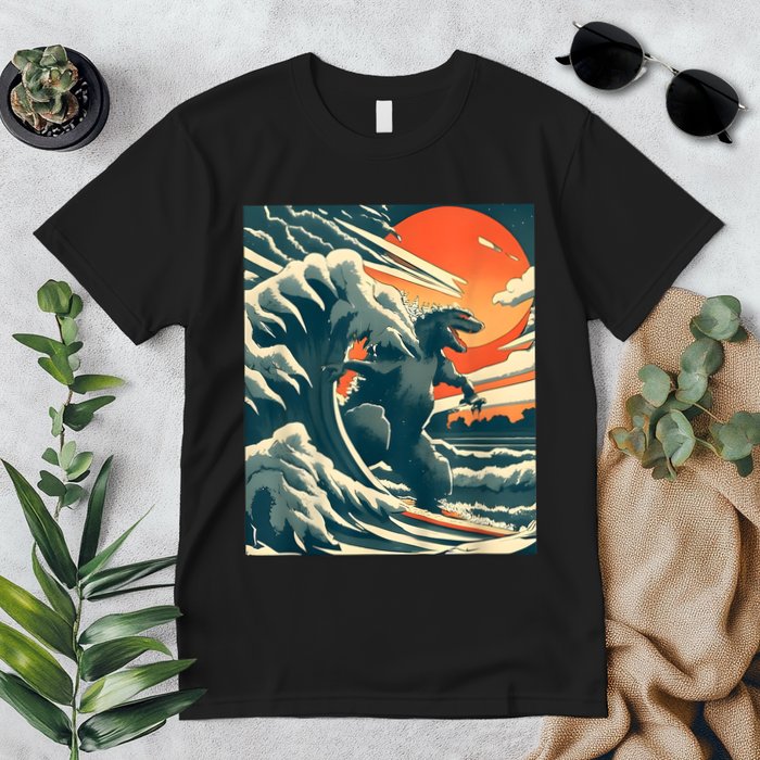 Japanese Monster Kaiju Funny Art Premium T-Shirt