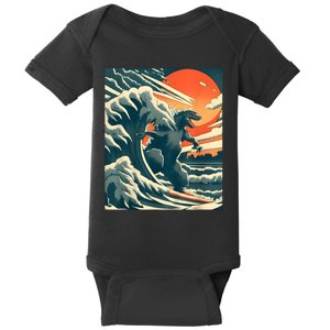 Japanese Monster Kaiju Funny Art Baby Bodysuit