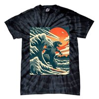 Japanese Monster Kaiju Funny Art Tie-Dye T-Shirt