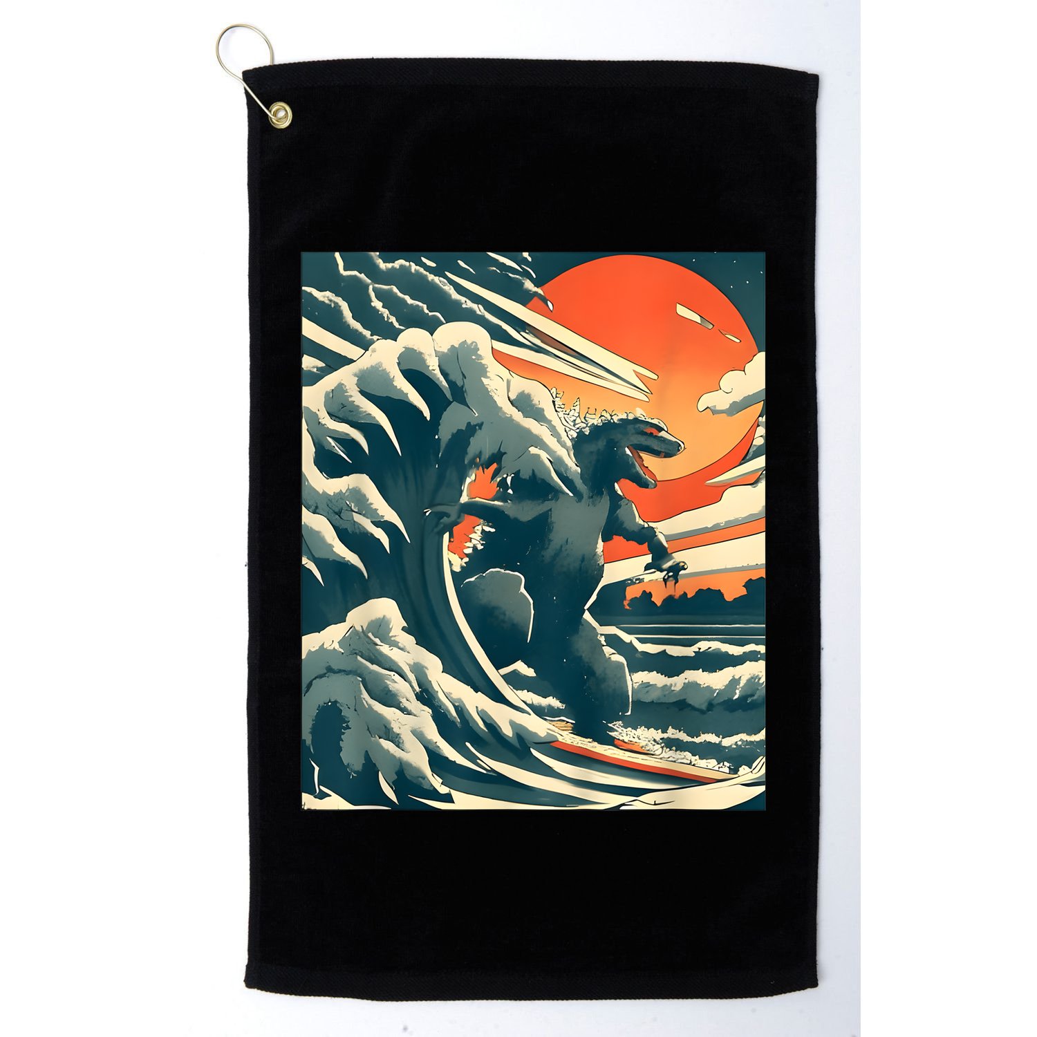 Japanese Monster Kaiju Funny Art Golf Towel