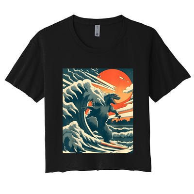 Japanese Monster Kaiju Funny Art Crop Top