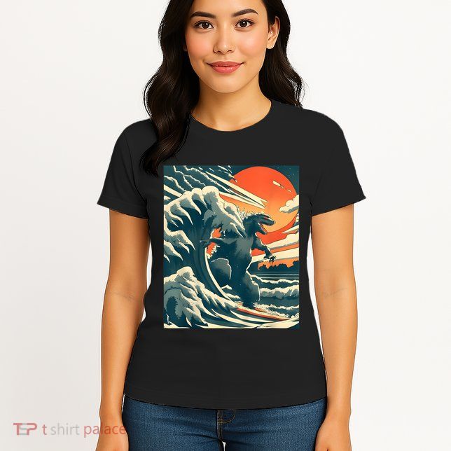 Japanese Monster Kaiju Funny Art Womens T-Shirt