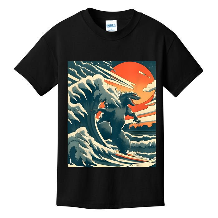 Japanese Monster Kaiju Funny Art Kids T-Shirt