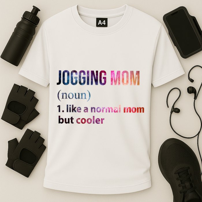 Jogging Mom Like A Normal Mom But Cooler Cooling Performance Crew T-Shirt