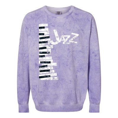 Jazz Music Lover Vintage Piano Jazz Colorblast Crewneck Sweatshirt