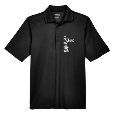 Jazz Music Lover Vintage Piano Jazz Men's Origin Performance Pique Polo