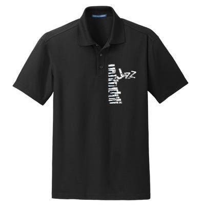 Jazz Music Lover Vintage Piano Jazz Dry Zone Grid Polo