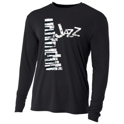 Jazz Music Lover Vintage Piano Jazz Cooling Performance Long Sleeve Crew