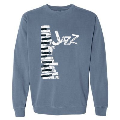 Jazz Music Lover Vintage Piano Jazz Garment-Dyed Sweatshirt