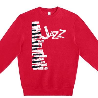 Jazz Music Lover Vintage Piano Jazz Premium Crewneck Sweatshirt