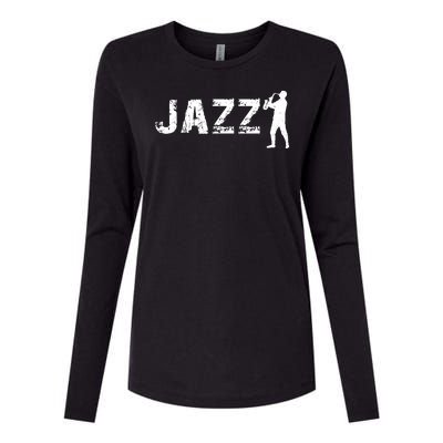 Jazz Musican Logo Womens Cotton Relaxed Long Sleeve T-Shirt