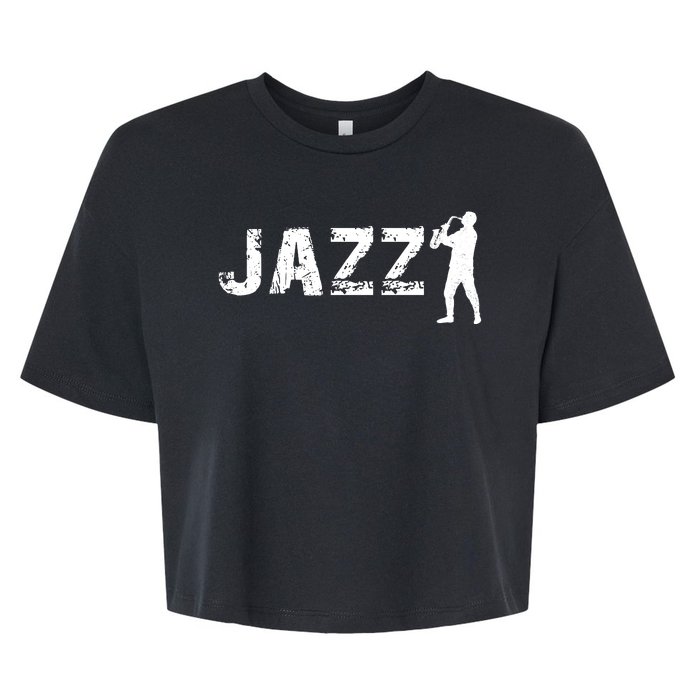 Jazz Musican Logo Bella+Canvas Jersey Crop Tee