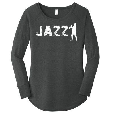 Jazz Musican Logo Women's Perfect Tri Tunic Long Sleeve Shirt