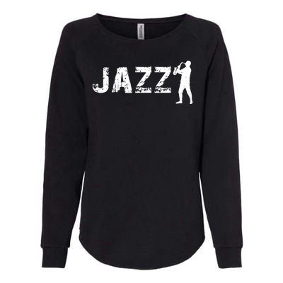 Jazz Musican Logo Womens California Wash Sweatshirt