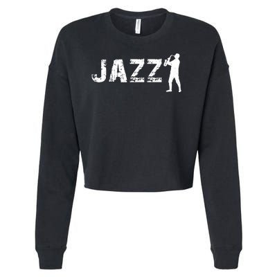 Jazz Musican Logo Cropped Pullover Crew