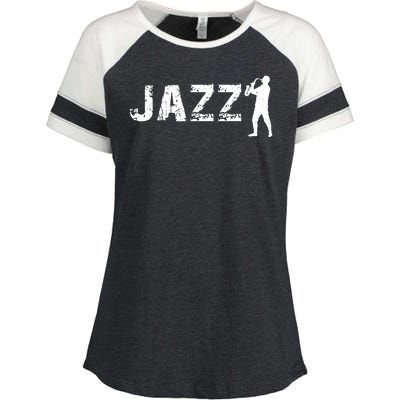 Jazz Musican Logo Enza Ladies Jersey Colorblock Tee