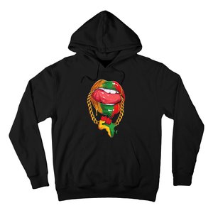 Juneteenth  Melanin Lips 19th Black History pride Hoodie