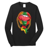 Juneteenth  Melanin Lips 19th Black History pride Long Sleeve Shirt