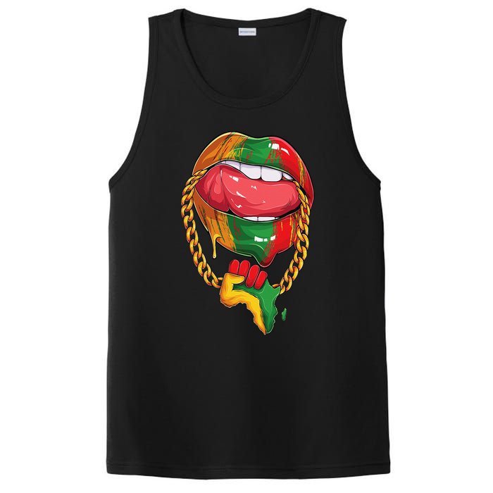 Juneteenth  Melanin Lips 19th Black History pride PosiCharge Competitor Tank