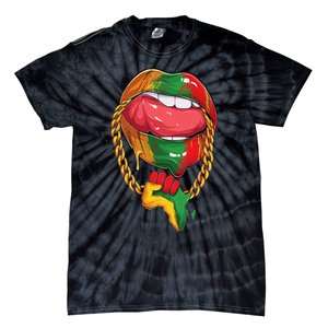 Juneteenth  Melanin Lips 19th Black History pride Tie-Dye T-Shirt