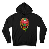 Juneteenth  Melanin Lips 19th Black History pride Tall Hoodie