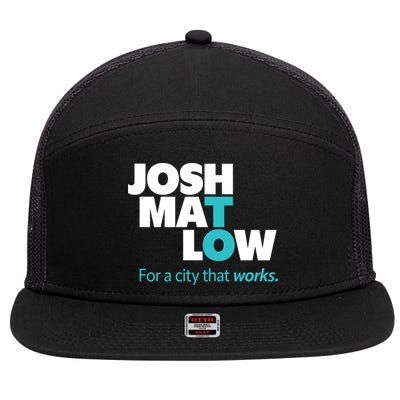 Josh Mat Low For A City That Works 7 Panel Mesh Trucker Snapback Hat
