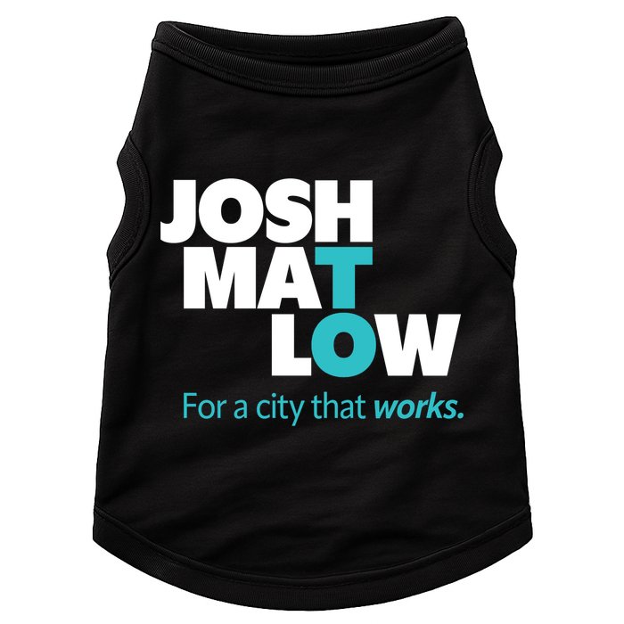 Josh Mat Low For A City That Works Doggie Tank