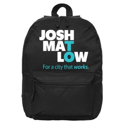 Josh Mat Low For A City That Works 16 in Basic Backpack