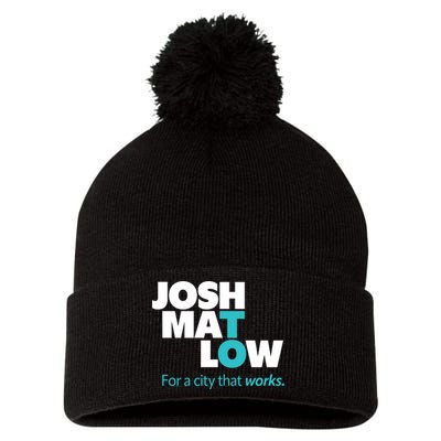 Josh Mat Low For A City That Works Pom Pom 12in Knit Beanie