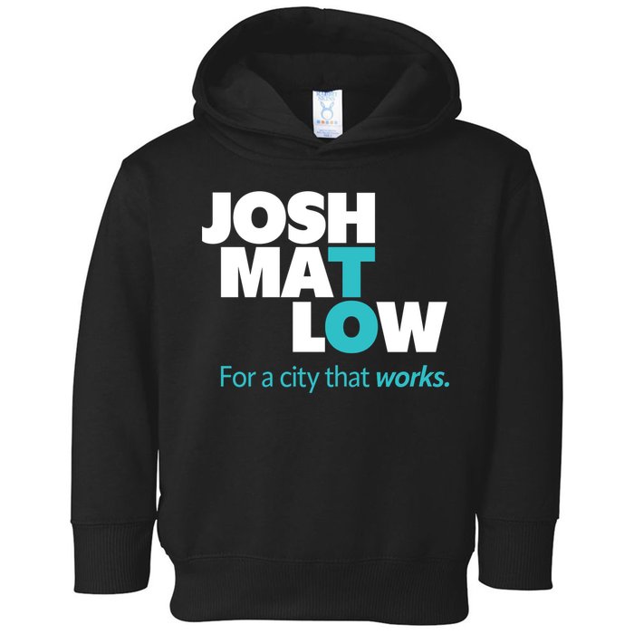 Josh Mat Low For A City That Works Toddler Hoodie