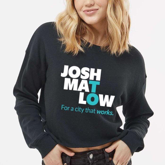 Josh Mat Low For A City That Works Cropped Pullover Crew
