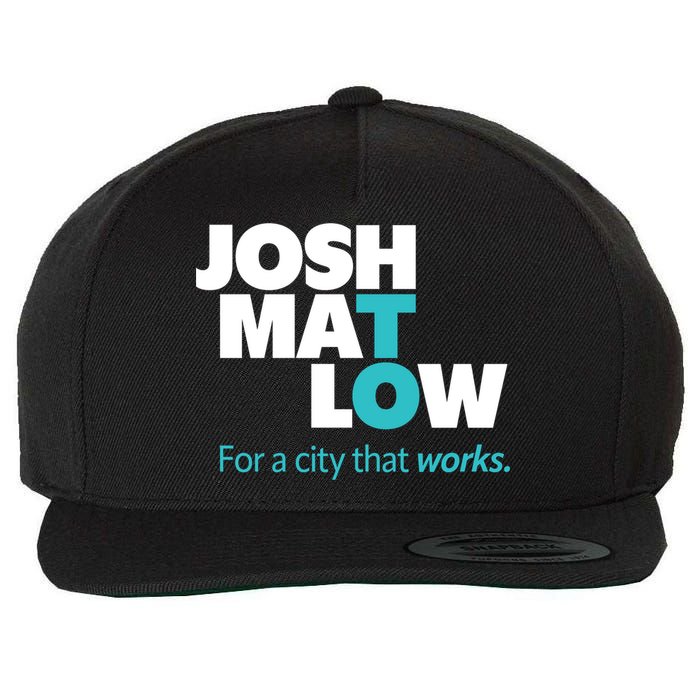 Josh Mat Low For A City That Works Wool Snapback Cap