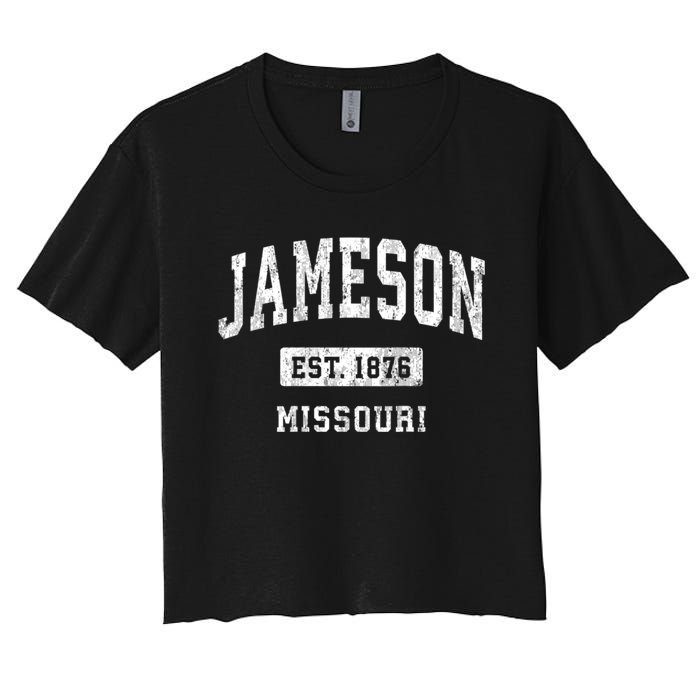 Jameson Missouri Mo Vintage Athletic Sports Women's Crop Top Tee