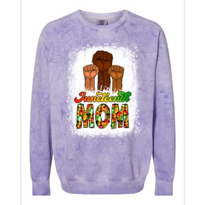 Juneteenth Mom Mother's Day Celebrating 1865 Black History Gift Colorblast Crewneck Sweatshirt