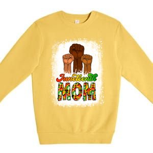 Juneteenth Mom Mother's Day Celebrating 1865 Black History Gift Premium Crewneck Sweatshirt