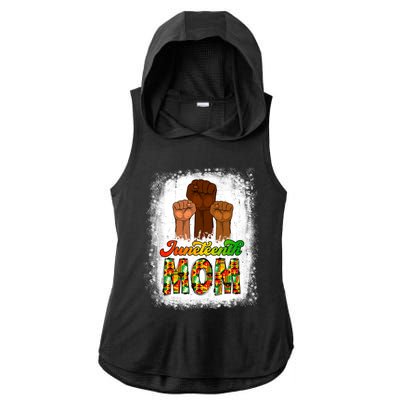 Juneteenth Mom Mother's Day Celebrating 1865 Black History Gift Ladies PosiCharge Tri-Blend Wicking Draft Hoodie Tank