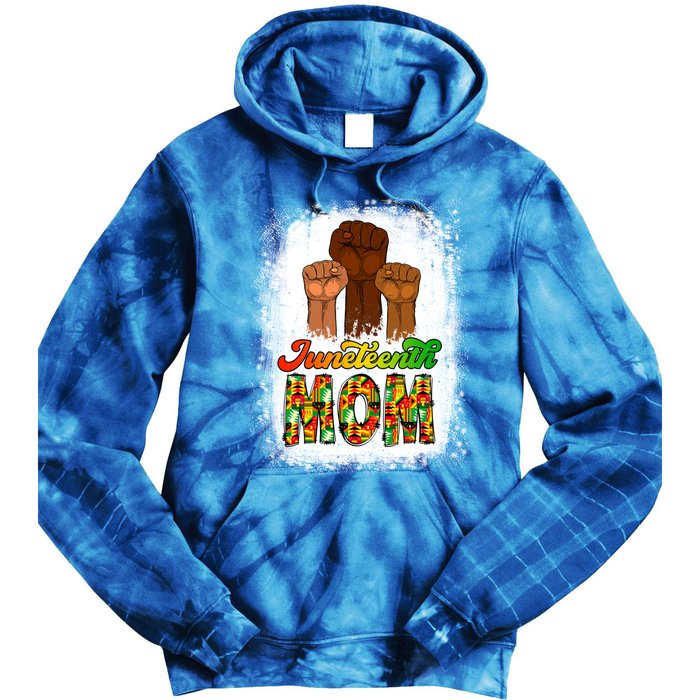 Juneteenth Mom Mother's Day Celebrating 1865 Black History Gift Tie Dye Hoodie