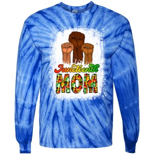 Juneteenth Mom Mother's Day Celebrating 1865 Black History Gift Tie-Dye Long Sleeve Shirt