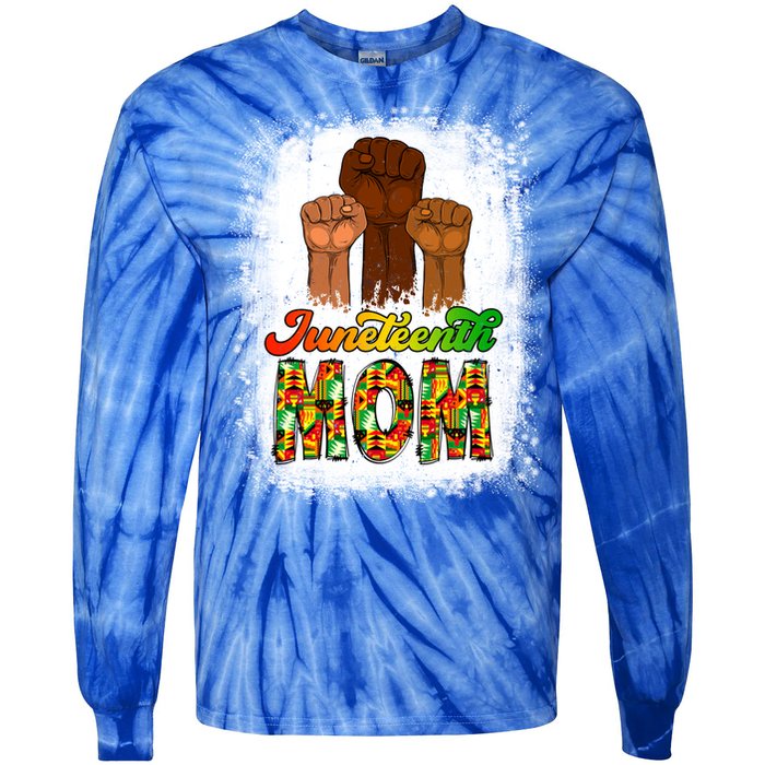 Juneteenth Mom Mother's Day Celebrating 1865 Black History Gift Tie-Dye Long Sleeve Shirt